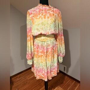 Fate Curve Floral Long Sleeve Dress